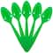JAM Paper Green Big Party Pack Plastic Disposable Spoons, 100ct.